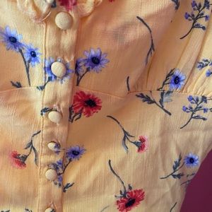 Yellow floral top